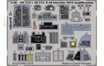 Фототравление F-4J интерьер модификация 1975 года