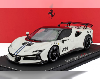 FERRARI Sf90 Xx Stradale №78 (2024) - Con Vetrina - With Showcase, Bianco Italia Opaco - Matt White Black