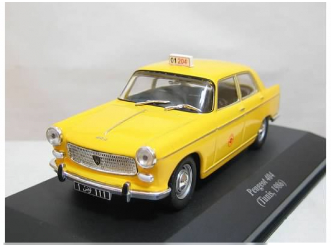 PEUGEOT 404 (Tunis, 1986), Collection Les Taxis du monde, yellow