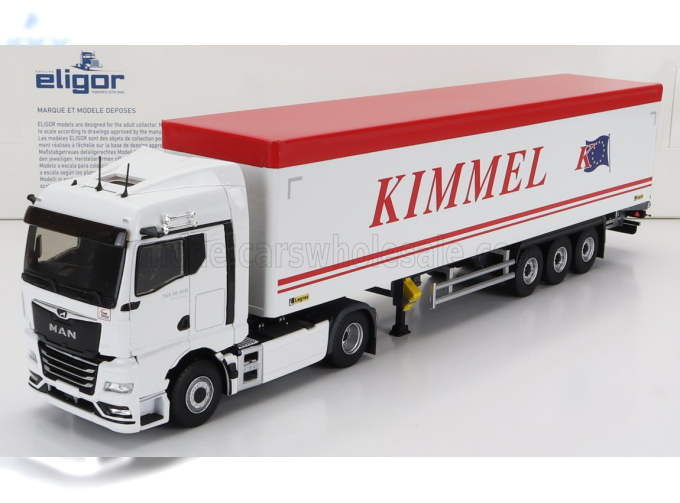 MAN Tgx 18.470 Truck Cassonato Kimmel Transports (2020), White Red