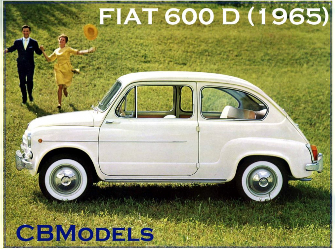 FIAT 600 D (1965), сборная модель (KIT)