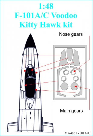 Маска окрасочная F-101 Voodoo (Kitty Hawk)