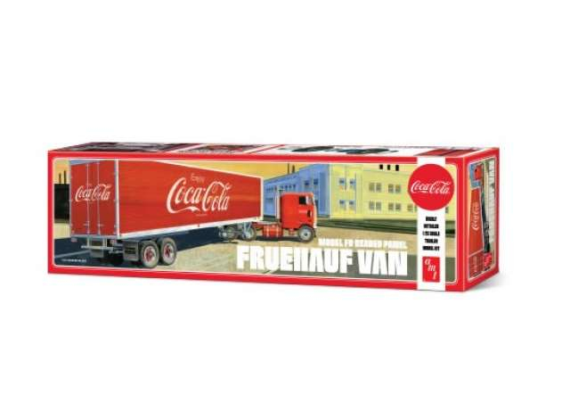 Сборная модель Fruehauf Beaded Van Semi Trailer Coca Cola, plastic modelkit