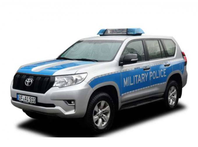 TOYOTA Land Cruiser Prado German Military Police (2018), silver/blue