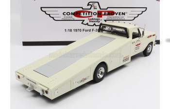 FORD F-350 TRUCK RAMP CAR TRANSPORTER HOLMAN MOODY (1970), CREAM