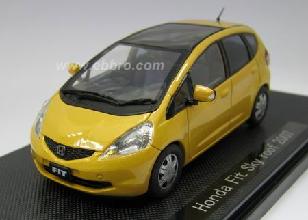 HONDA Fit Skyroof Premium (2008), yellow pearl
