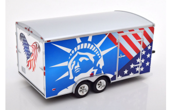 SONSTIGES Car Trailer Miss Liberty, blue white red