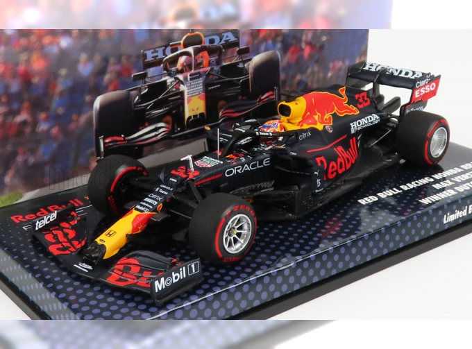 RED BULL F1 Rb16b Honda Ra620h Team Aston Martin N 33 Winner Holland Gp World Champion 2021 Max Verstappen, Matt Blue Yellow Red