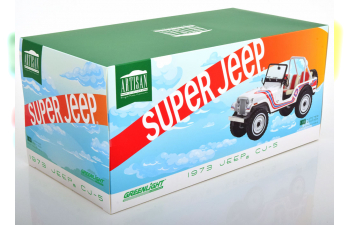 JEEP CJ-5 Super Jeep (1973), white red blue