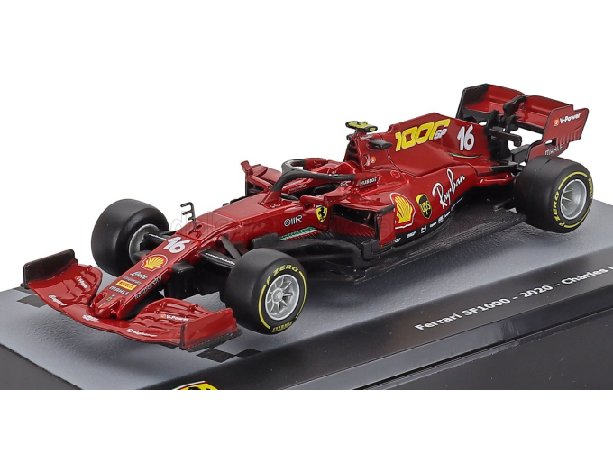 FERRARI F1 Sf1000 Team Scuderia Ferrari Mission Winnow №16 Season (2020) Charles Leclerc - Con Vetrina - With Showcase, Matt Red