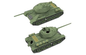 Сборная модель Советский танк Т-34-85 1944 года, завод № 174 Омск