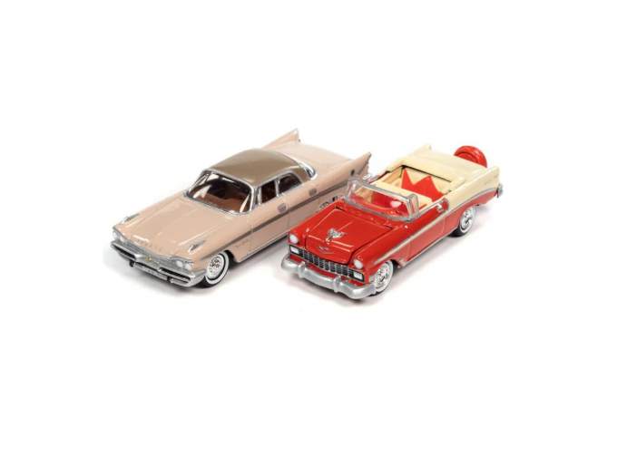 CHEVROLET Desoto Fireflite (1959), Spring Rose Body 1x / CHEVROLET Bel Air Convertible (1956), Matador Red/White 1x