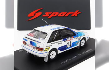 MAZDA 323 Team Mazda Rally Europe (night Version) N14 Rally Montecarlo (1986) I.Carlsson - J.o.Bohlin, White Light Blue