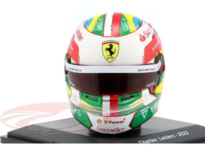 MINI HELMET C. Leclerc Scuderia FERRARI i #16 4th Brazil GP Formula 1 (2022)