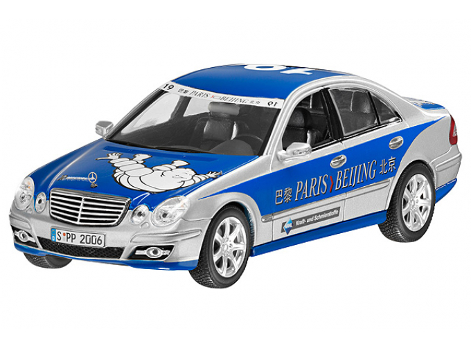 MERCEDES-BENZ E-Class #19 Paris-Beijing Rally W211 (2006), silver / blue