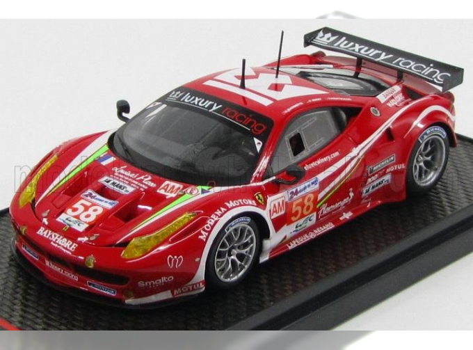 FERRARI 458 Italia Gt2 Gte Am Luxury Racing N58 Retired 24h Le Mans (2012) G.Jeannette - P.Ehret - P.Montecalvo, Red White