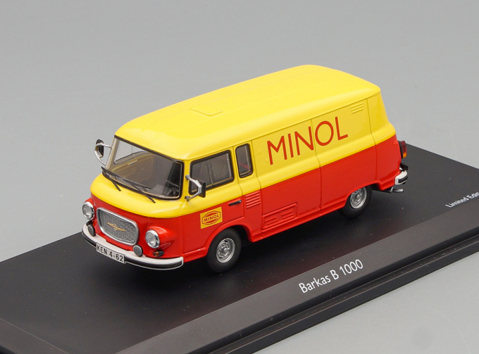 BARKAS B1000 Kastenwagen Minol (1961), yellow / red