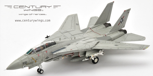 Grumman F-14A Tomcat Diecast Model USN VF-41 Black Aces AJ102 "Fast Eagle 102" USS Nimitz Gulf of Sidra August 19th 1981 (Wings of Heroes)