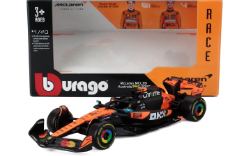 Набор из 12 моделей McLAREN F1 Mcl39 Team Mclaren №4 World Champion Season (2025) Lando Norris + №81 Oscar Piastri, Orange Black