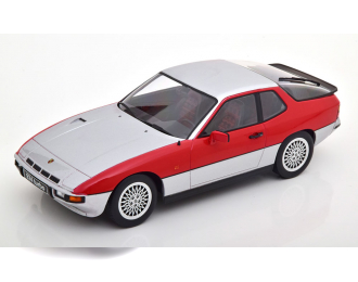 PORSCHE 924 Turbo, silber/rot