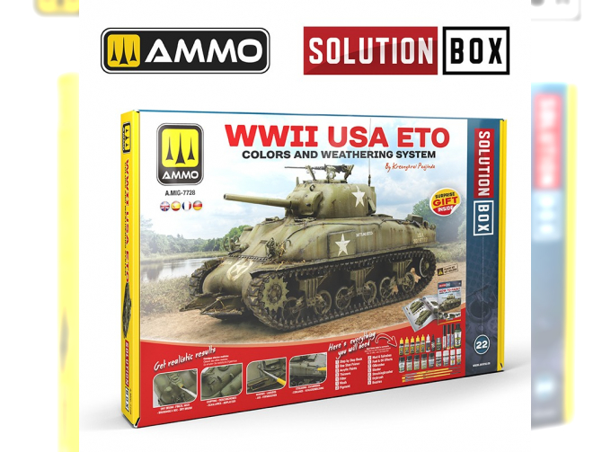 Набор SOLUTION BOX 22 – WWII USA ETO. Цвета и система везеринга / Colors and Weathering System