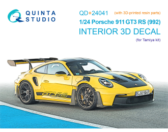 3D Декаль интерьера кабины Porsche 911 GT3 RS (992) (Tamiya) (с 3D-печатными деталями)