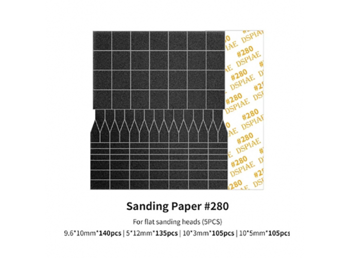 Набор наждачной бумаги #280 для плоских шлифовальных головок (5 шт.) для ES-A