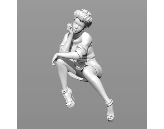 Фигура Девушка сидит, окрашенная