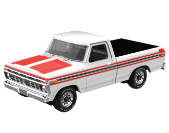 FORD F-150 (1977), white with orange stripes