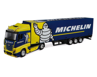 MERCEDES-BENZ Actros 2 Gigaspace Truck Cassonato MICHELIN (2016), blue/yellow