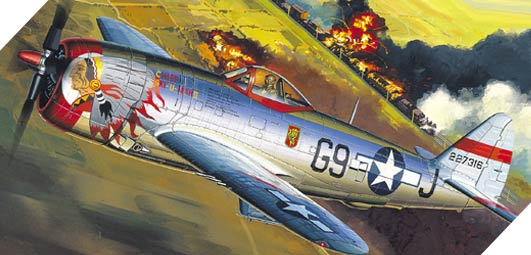 Сборная модель Самолет P-47D "BUBBLE-TOP"