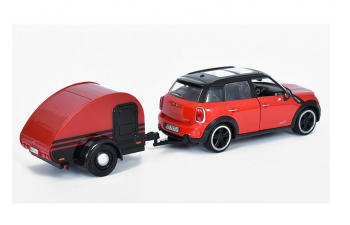 MINI Cooper S All4 Countryman  with trailer (2011), red/black