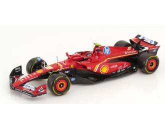 FERRARI F1 Sf-24 Team Scuderia Ferrari №55 Season (2024) Carlos Sainz, Red Black