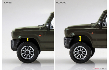 Сборная модель SUZUKI Jimny Custom Wheel(Jungle Green), SNAP KIT (сборка без клея)