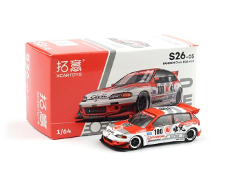 HONDA Civic EG6 Pandem v1.5 #100, white / red