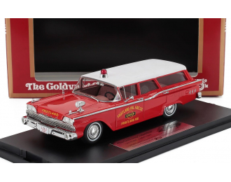 FORD Country Squire Sw Station Wagon Fruitland Fire Engine (1959), Red White