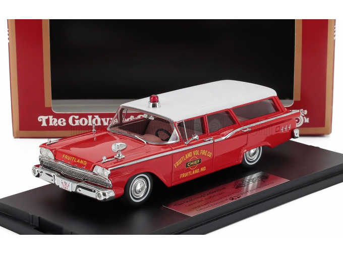 FORD Country Squire Sw Station Wagon Fruitland Fire Engine (1959), Red White