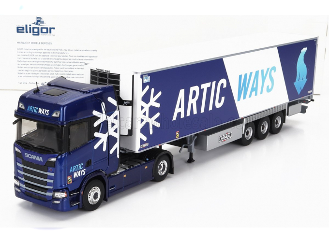 SCANIA S500 Truck Semi-frigo Artic Ways (2020), Blue