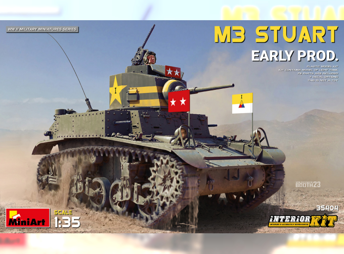 Сборная модель TANK M3 Stuart Military 1945