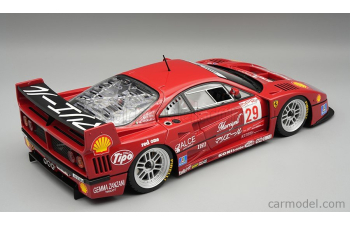 FERRARI F40 LM 3.5L TURBO V8 №29 BPR Suzuka (1996) Max Angelelli - Tetsuya Ota - Open Rear Trunck And Engine part - close with magnetic system