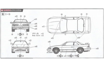 Сборная модель NISSAN Silvia K'S (S13)