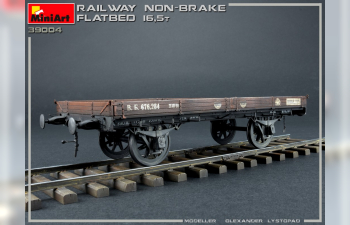 Сборная модель Железнодорожная бестормозная платформа 16,5т