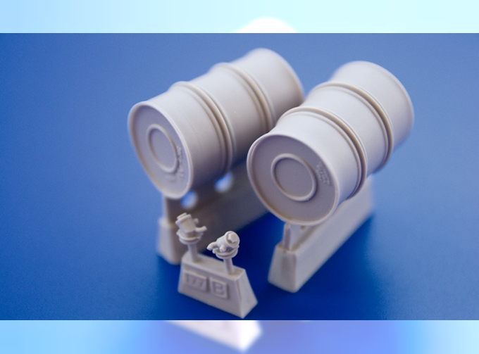 Аксессуары для моделей Танковые топливные бочки 200л. для Т-55AM/T-62/T-64/Т-72/танк Т-80/T- 90 (2шт)