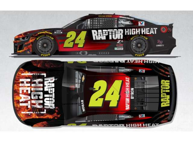 Chevrolet #24 William Byron *Raptor High Heat* black/red/white 2025