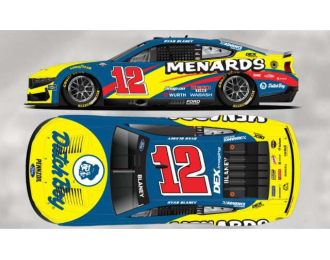 Ford Mustang #12 Ryan Blaney *Menards Dutch Boy*, blue/yellow/red 2025