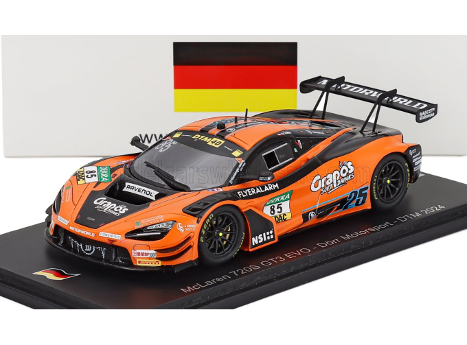 McLAREN 720S GT3 EVO 4.0L Twin Turbo V8 Team Door Motorsport №85 DTM Season Clemens Schmid (2024)