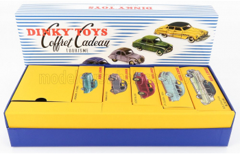 BUICK Coffret Cadeau Tourisme Set 5x Roadmaster 1955 - Peugeot 203 1940 - Ford Vedette 1954 - Citroen 2cv 1955 - Simca 9 Aronde 1953, Various