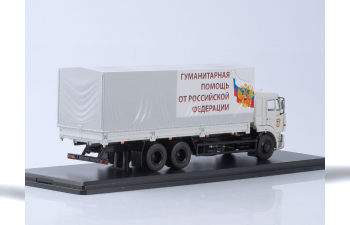 Камский грузовик 65117 МЧС Гуманитарная помощь, серый