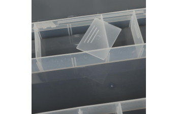 Прозрачный пластиковый ящик для хранения 26.5х17х4см