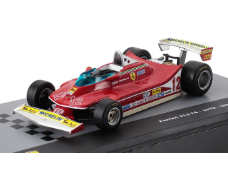 FERRARI F1 312t4 №12 Season (1979) Gilles Villeneuve - Con Vetrina - With Showcase, Red